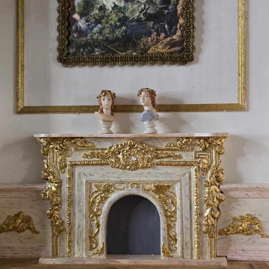 Pair of Neoclassical Laurel-Crowned Portrait Busts Greek Decor