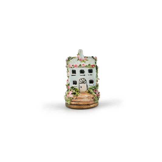 Kay Lewis Staffordshire Porcelain Cottage Built on a Brass Button