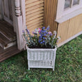 Load image into Gallery viewer, Victorian Wicker Planter Stand with Spring Flowers, Bluebells & Ivy
