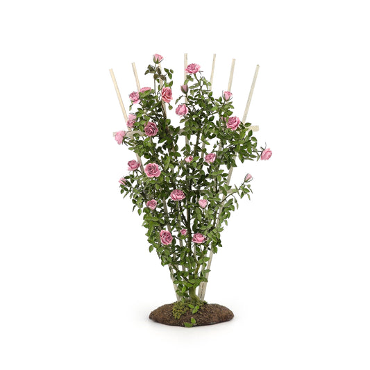 Carol Wagner Pink Climbing Rose Trellis Arbor OOAK Miniature Dollhouse