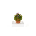 Load image into Gallery viewer, Pretty Purple Potted Pansies in Clay Pot Miniature Dollhouse
