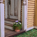 Load image into Gallery viewer, Pretty Purple Potted Pansies in Clay Pot Miniature Dollhouse
