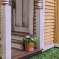Load image into Gallery viewer, Pretty Purple Potted Pansies in Clay Pot Miniature Dollhouse
