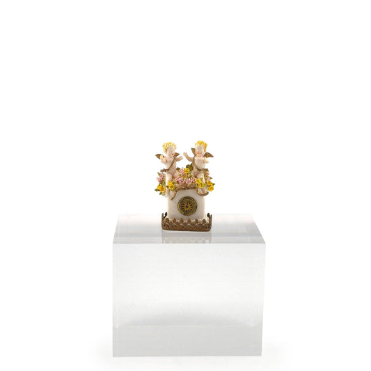 Maria Victoria Heredia Guerbos Cherub Mantel Clock Porcelain Spain
