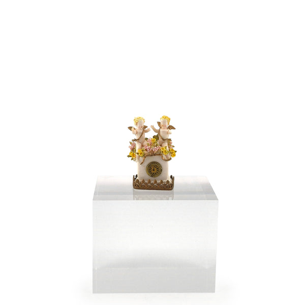 Maria Victoria Heredia Guerbos Cherub Mantel Clock Porcelain Spain