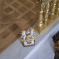 Load image into Gallery viewer, Maria Victoria Heredia Guerbos Cherub Mantel Clock Porcelain Spain

