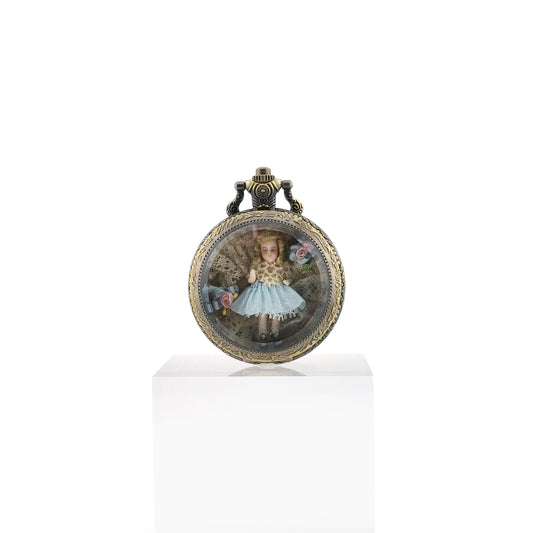 Unique Pat Boldt Pocket Watch Doll Diorama OOAK Miniature Dollhouse