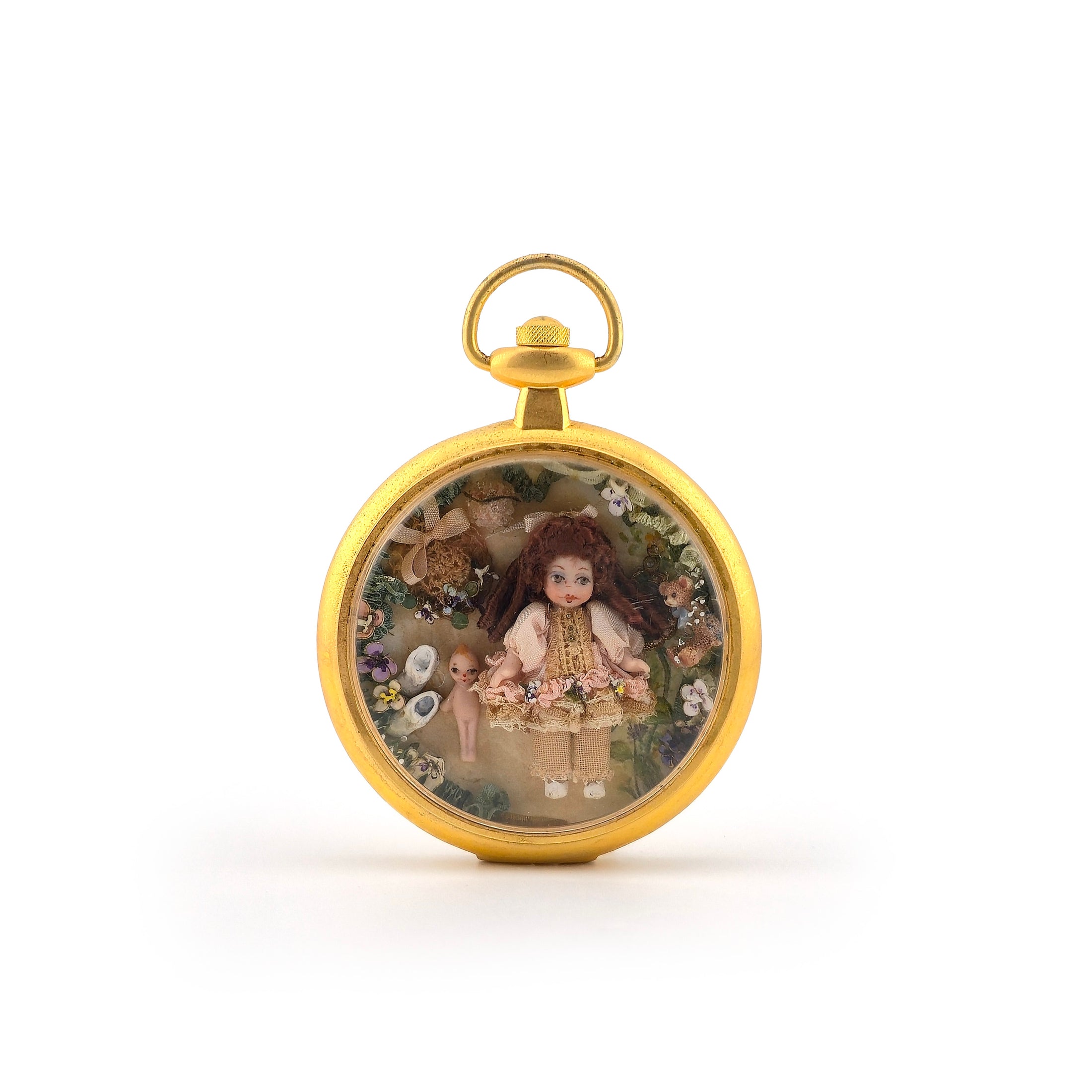 Tina Richardson Pocket Watch Doll Diorama OOAK Miniature Dollhouse