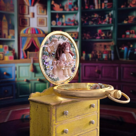 Tina Richardson Pocket Watch Doll Diorama OOAK Miniature Dollhouse