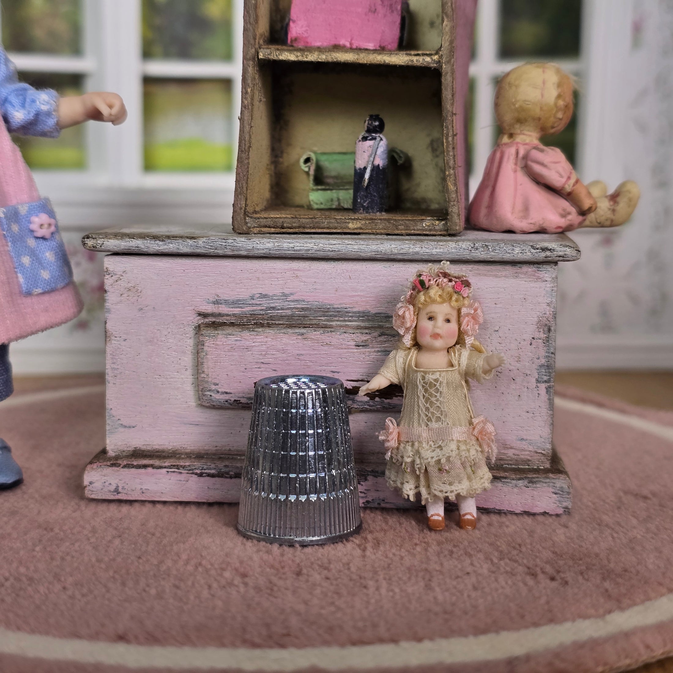 OOAK Porcelain Victorian Baby Doll by Maria Victoria Heredia for Dollhouse Child