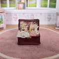 Load image into Gallery viewer, Pat Boldt Leather Trunk & Porcelain Toys Diorama OOAK Nursery Decor
