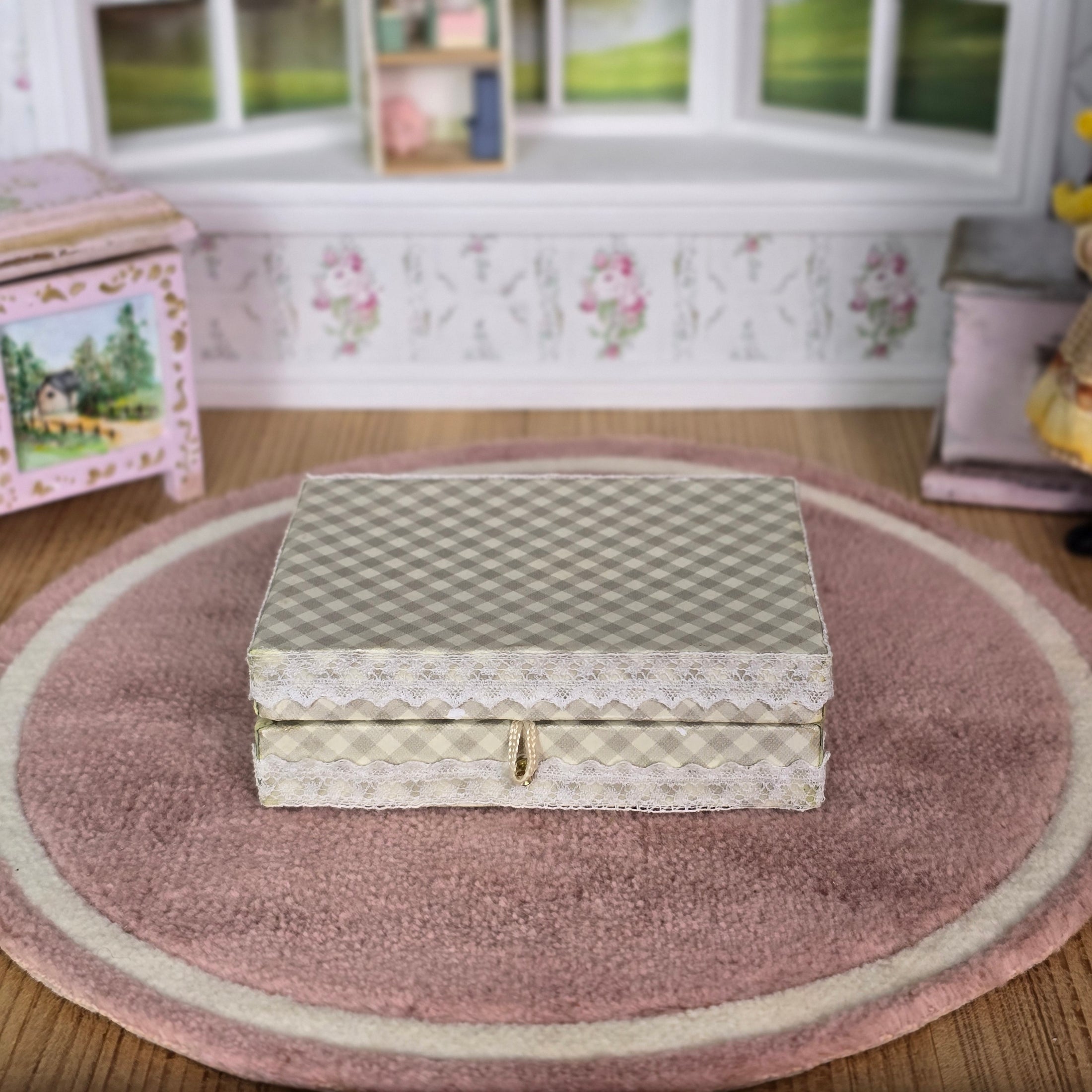 OOAK Tina Richardson Victorian Doll & Sewing Layette Presentation Box