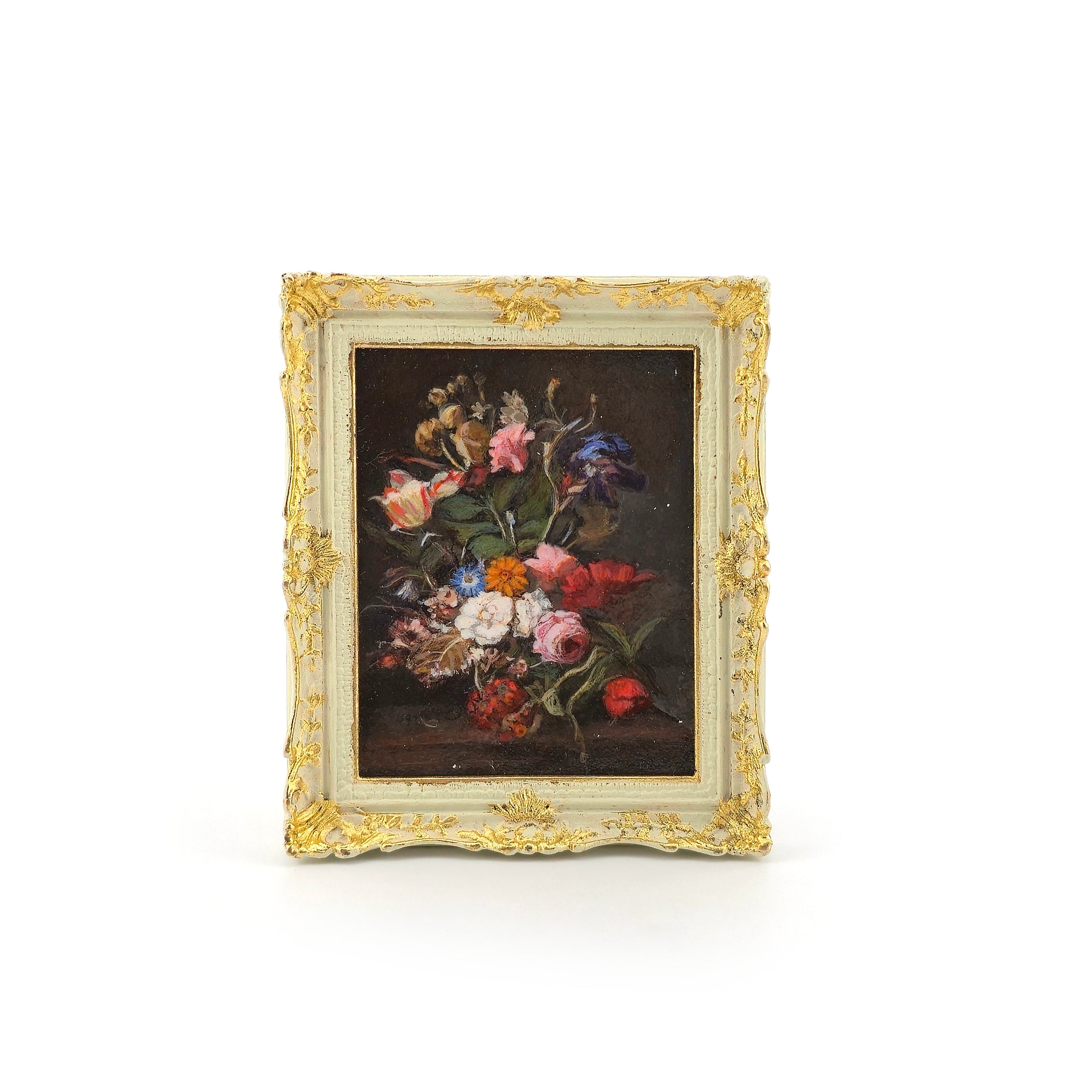 OOAK Betsey Bradley Floral Oil Painting After Rachel Ruysch