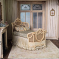 Load image into Gallery viewer, Silk Dressed June Clinkscales Louis XVI Carved Wood & Cane Queen Bed
