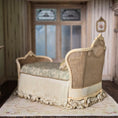 Load image into Gallery viewer, Silk Dressed June Clinkscales Louis XVI Carved Wood & Cane Queen Bed
