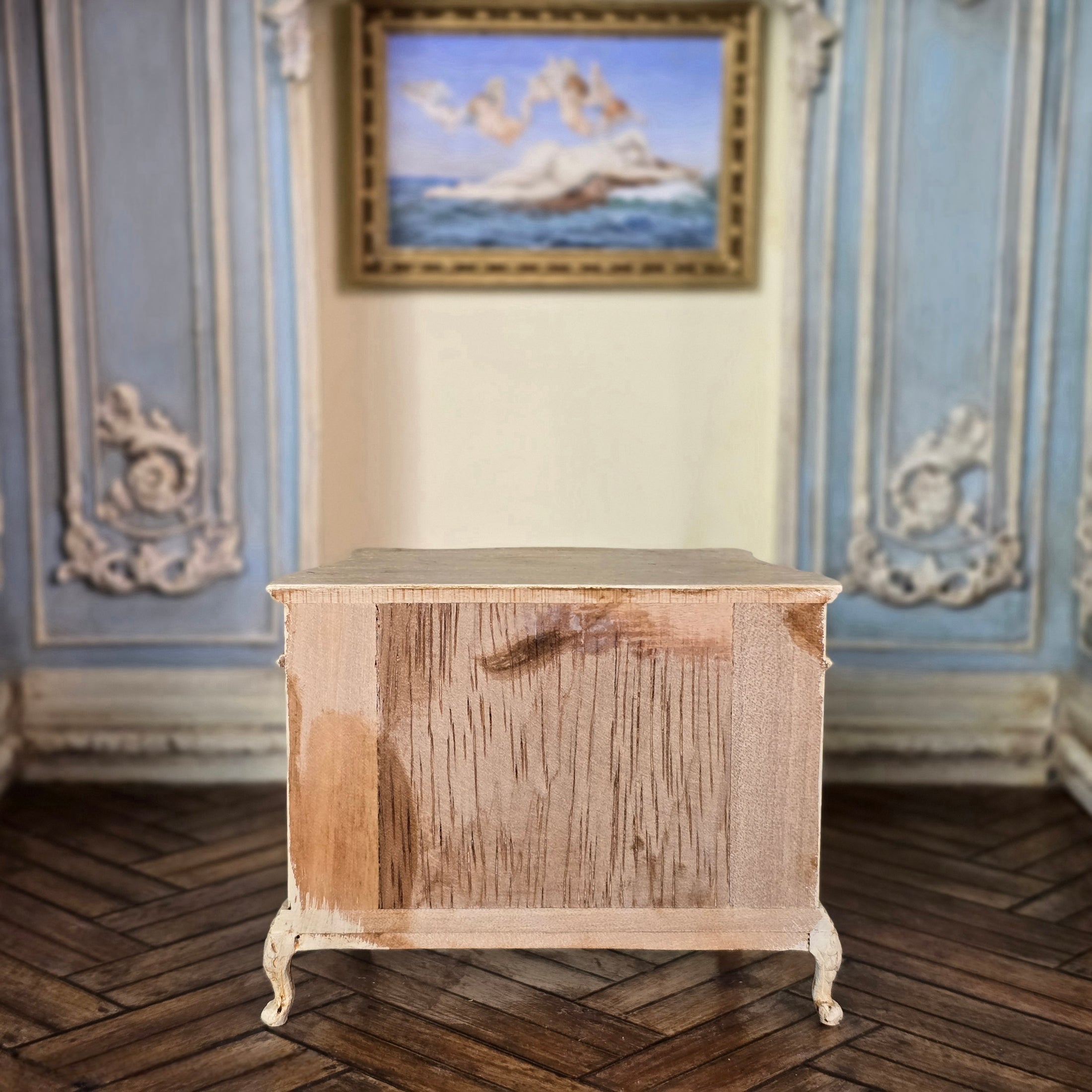 Painted and Distressed French Provincial Commode Cabinet Hansson