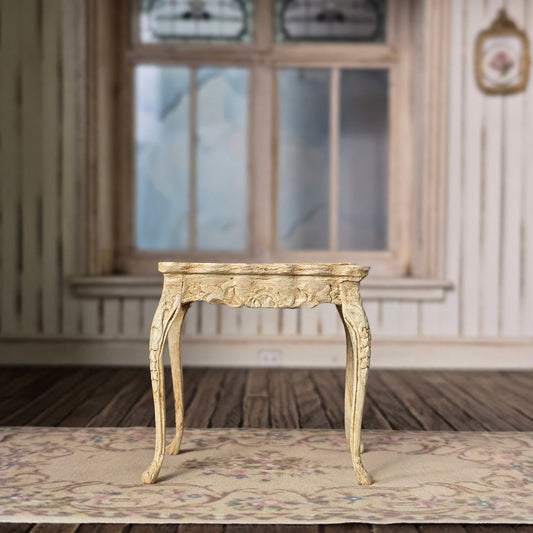 Custom Painted and Distressed French Provincial Side Table Bespaq