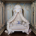 Load image into Gallery viewer, Pale Blue Toile Lit à la Polonaise Canopy Bed by June Clinkscales
