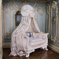 Load image into Gallery viewer, Pale Blue Toile Lit à la Polonaise Canopy Bed by June Clinkscales
