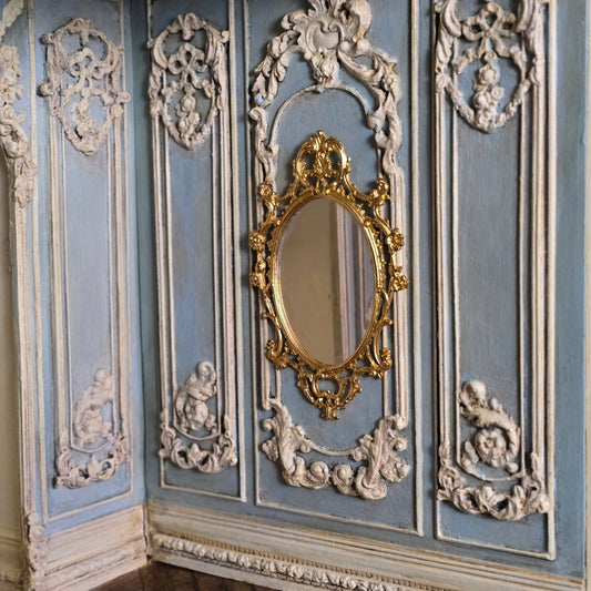 1995 Dramatic 22kt Gold Rococo Wall Mirror by John Hodgson