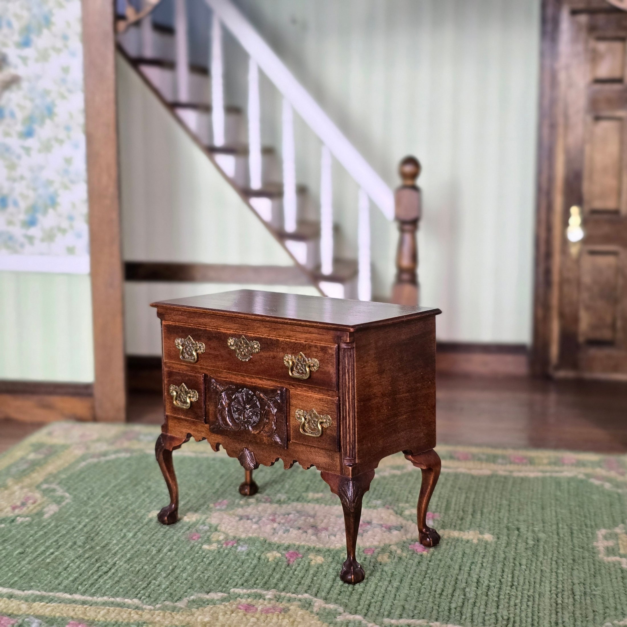 Hand-Carved Mark Gooch Chippendale Lowboy Dressing Table 2007