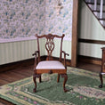 Load image into Gallery viewer, Mark Gooch Silk Upholstered Chippendale Ribbon Back Armchair #1
