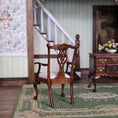 Load image into Gallery viewer, Mark Gooch Silk Upholstered Chippendale Ribbon Back Armchair #1
