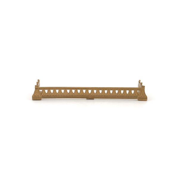 Regency Gilt Metal Fireplace Fender Hearth Guard Miniature Dollhouse