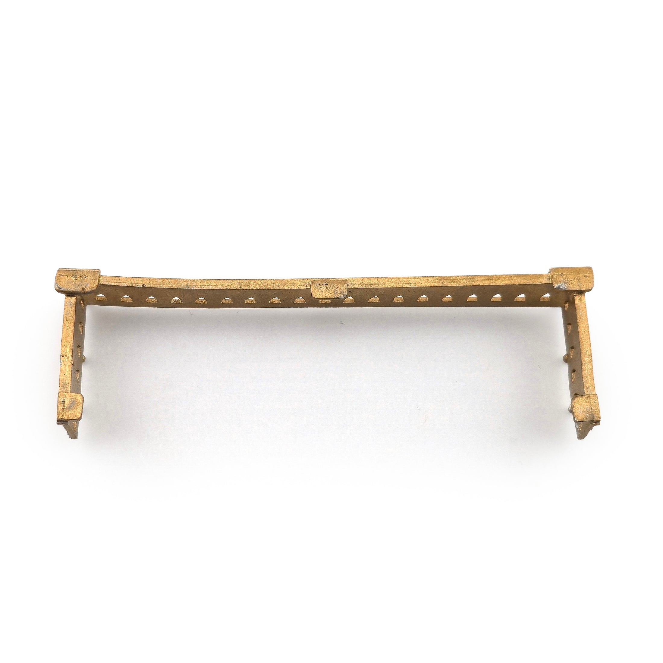 Regency Gilt Metal Fireplace Fender Hearth Guard Miniature Dollhouse