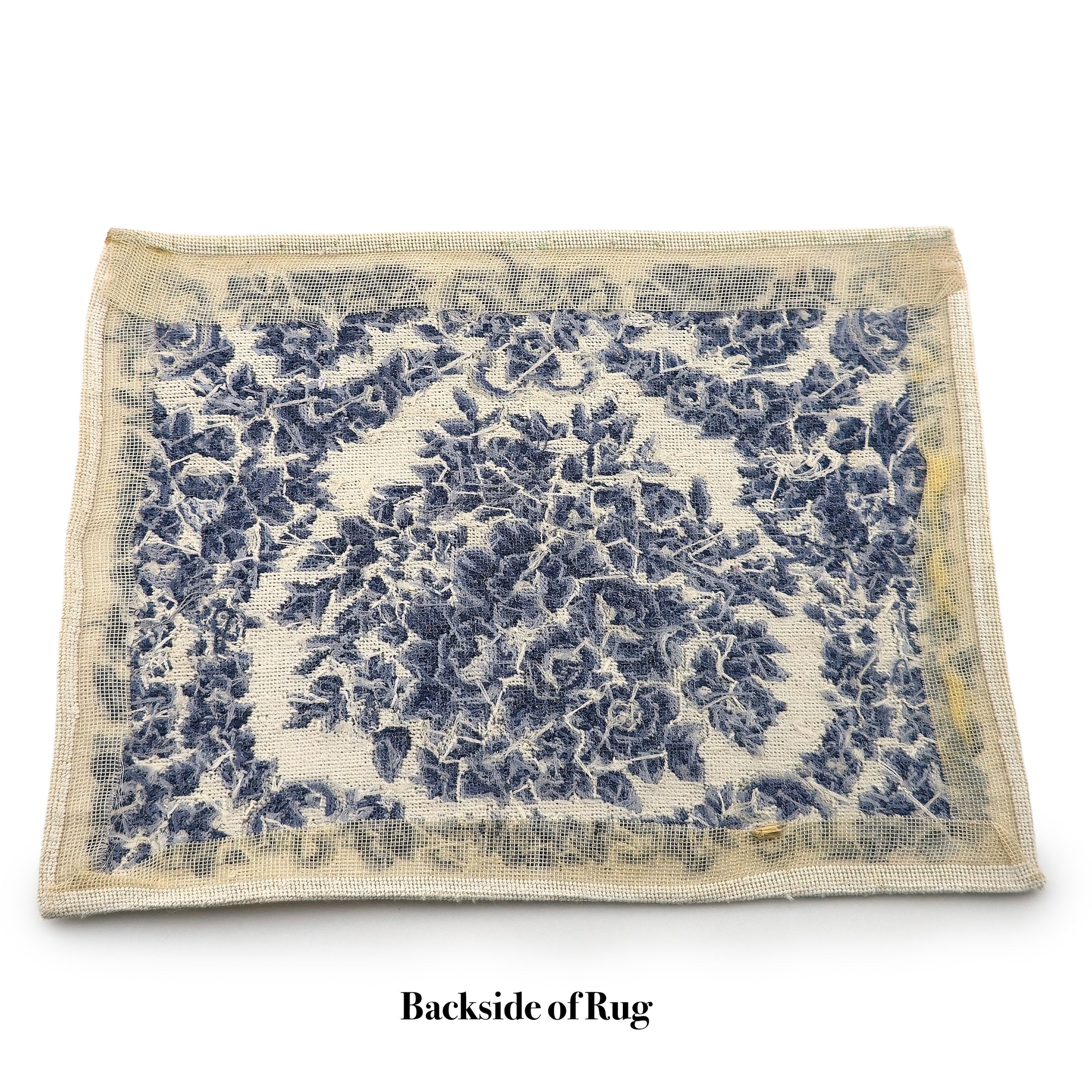 Incredible Blue & White Petit Point Aubusson Rug Miniature Dollhouse