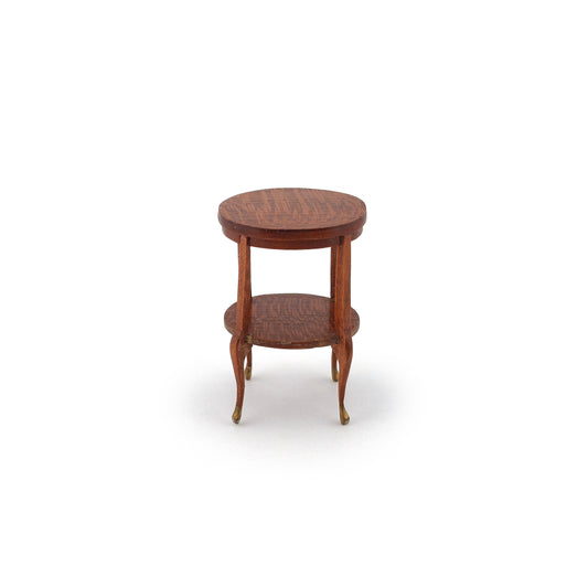 Carved Circular French Guéridon Side Accent Table by Walter Schutter
