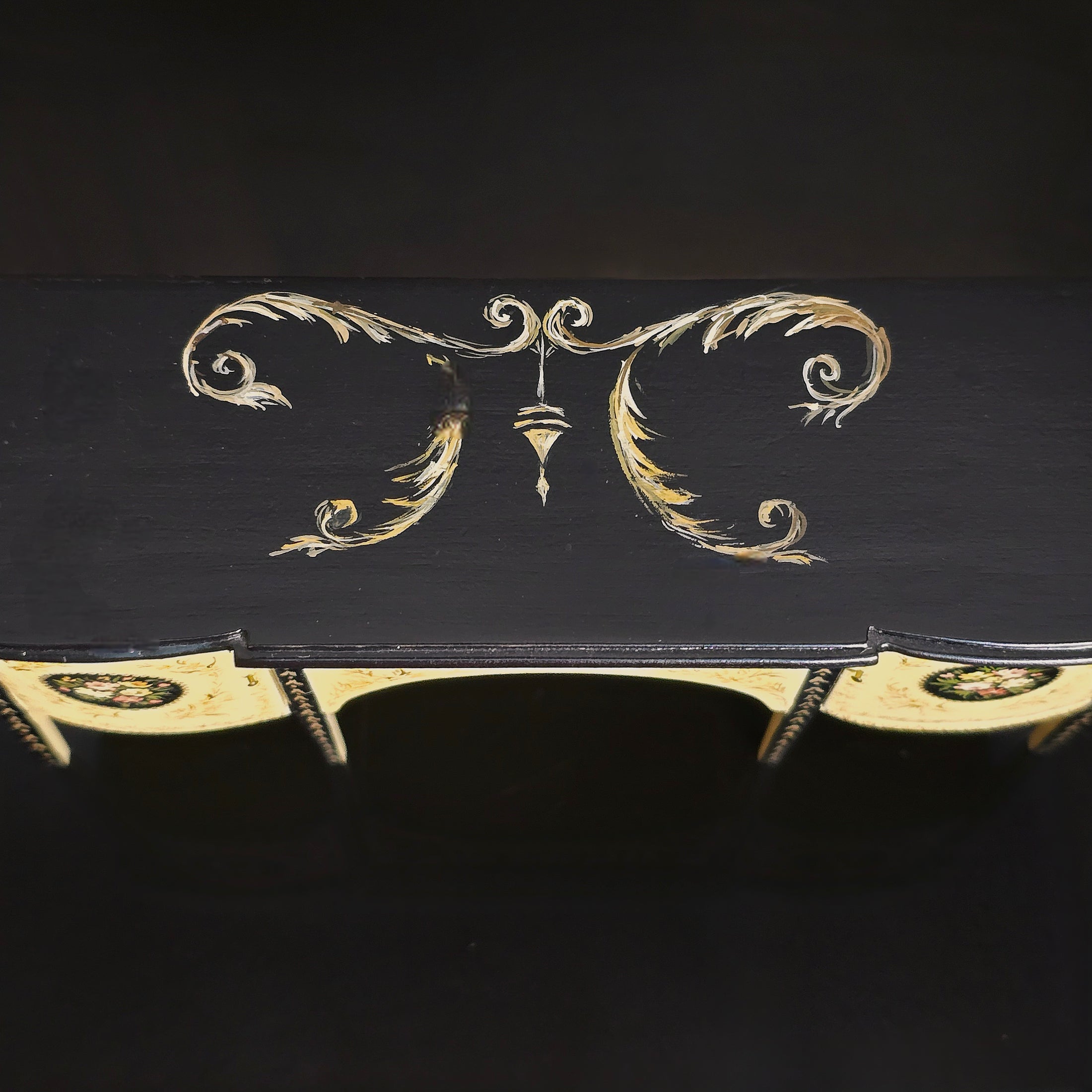 Sheraton Hand-Painted Sideboard Dressing Table by Renee Isabelle