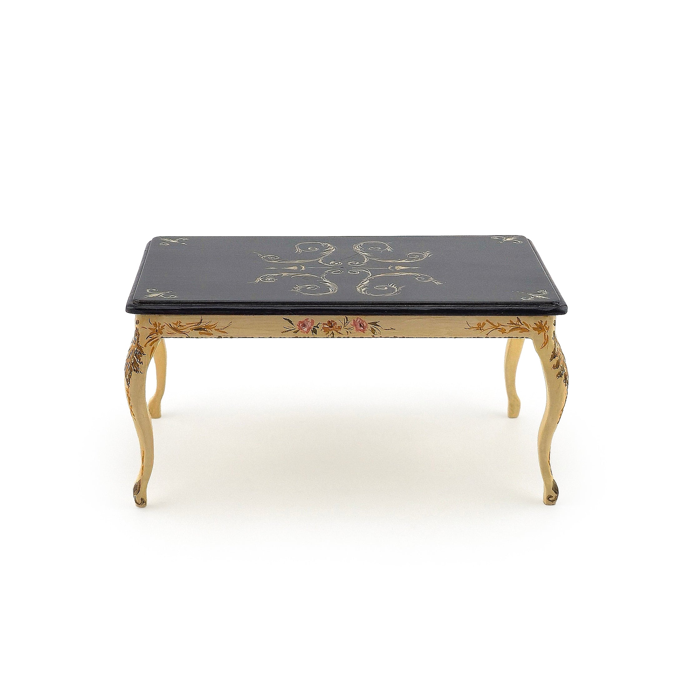 French Hand-Painted Dining Table by Renee Isabelle Miniature Dollhouse