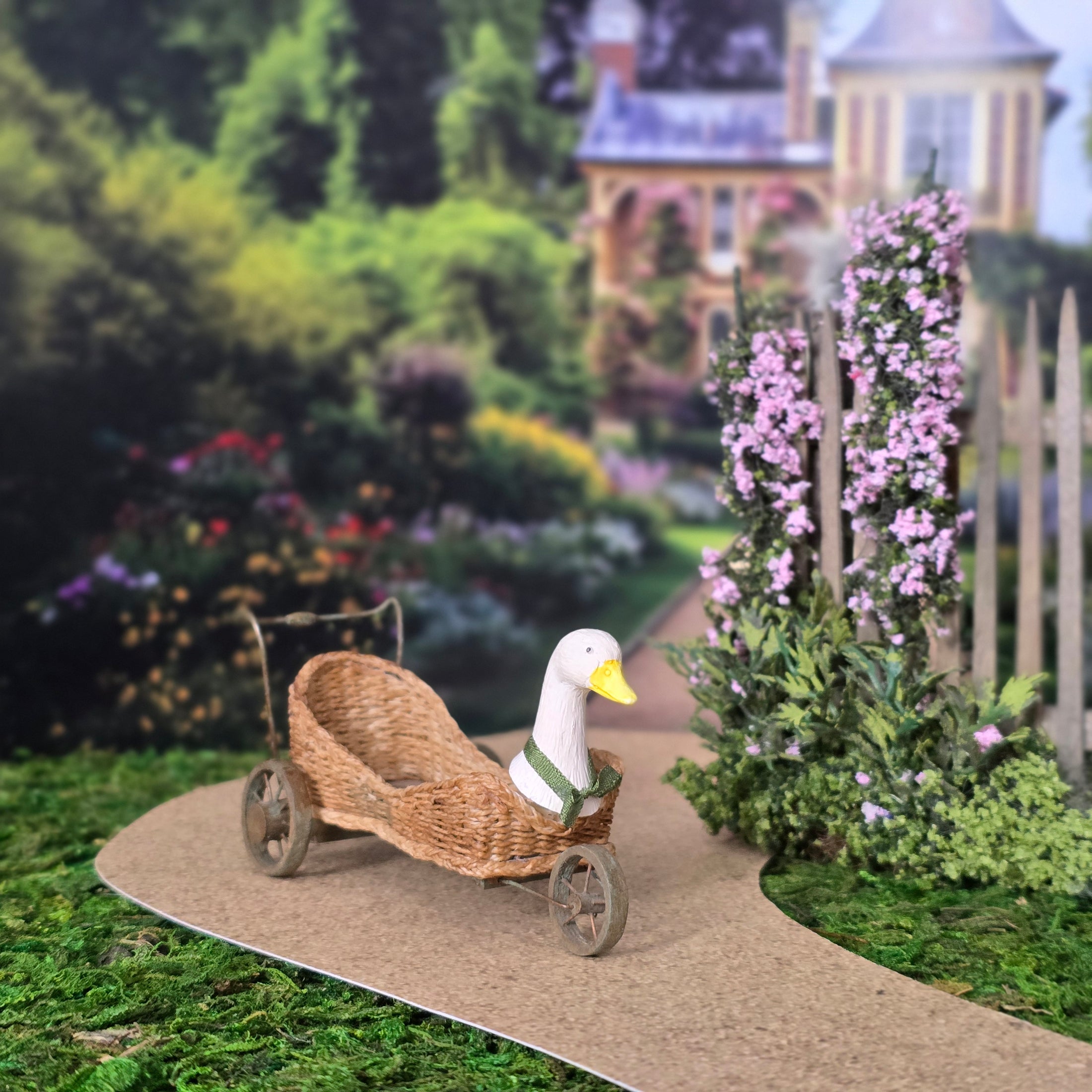 Francine Coyon Antique Style French Children's Goose Push Cart
