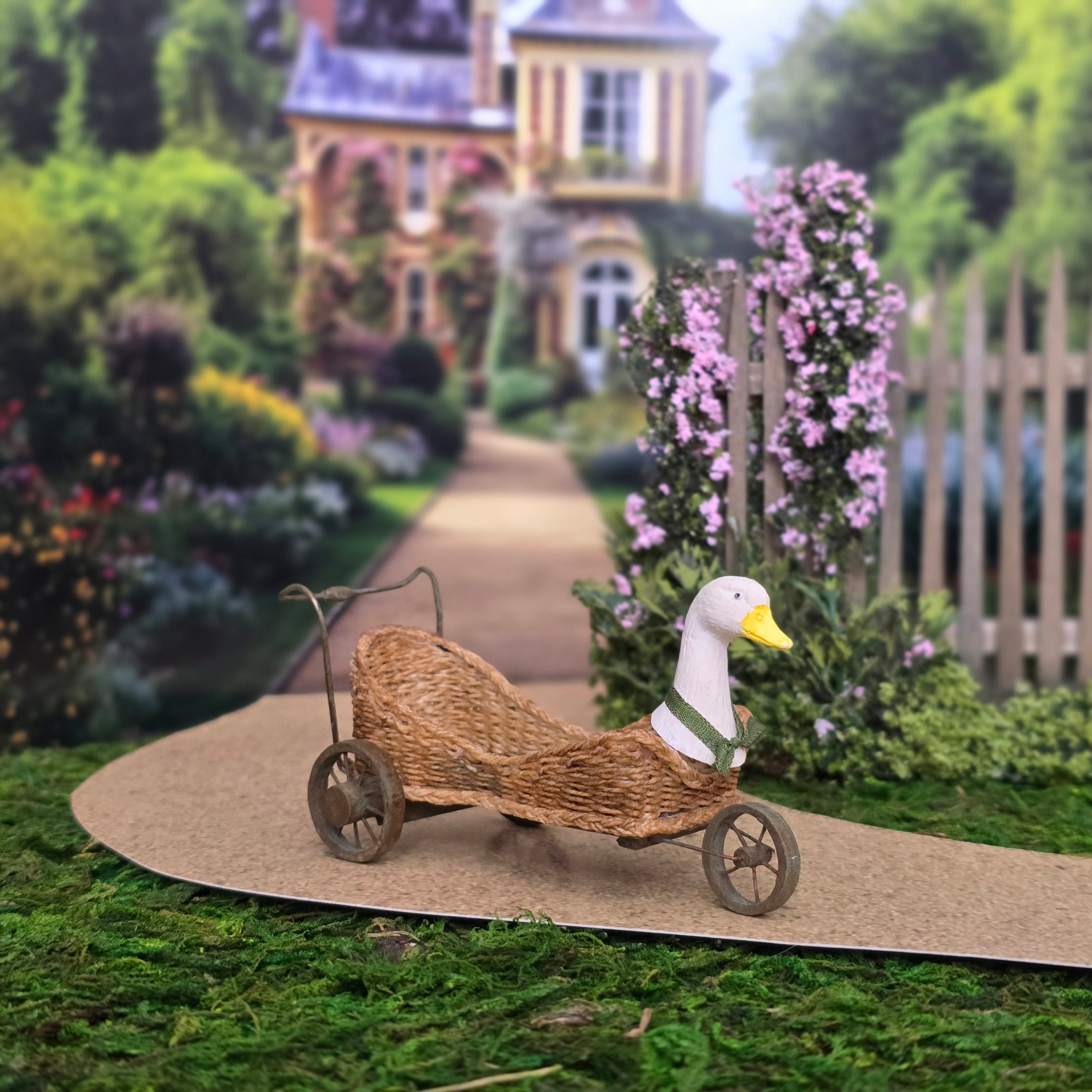 Francine Coyon Antique Style French Children's Goose Push Cart
