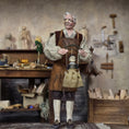 Load image into Gallery viewer, Debbie Dixon-Paver Blonde Tudor Lady Marionette Black Gown 1:12
