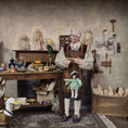 Load image into Gallery viewer, Page Boy Marionette Puppet in Pale Green Costume by Loretta Kasza
