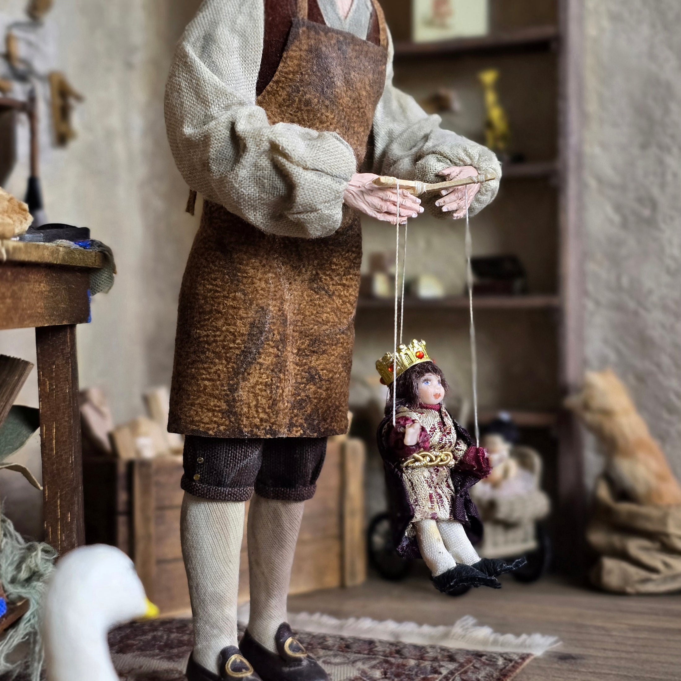 1:12 Royal Prince or Young King Marionette Puppet by Loretta Kasza