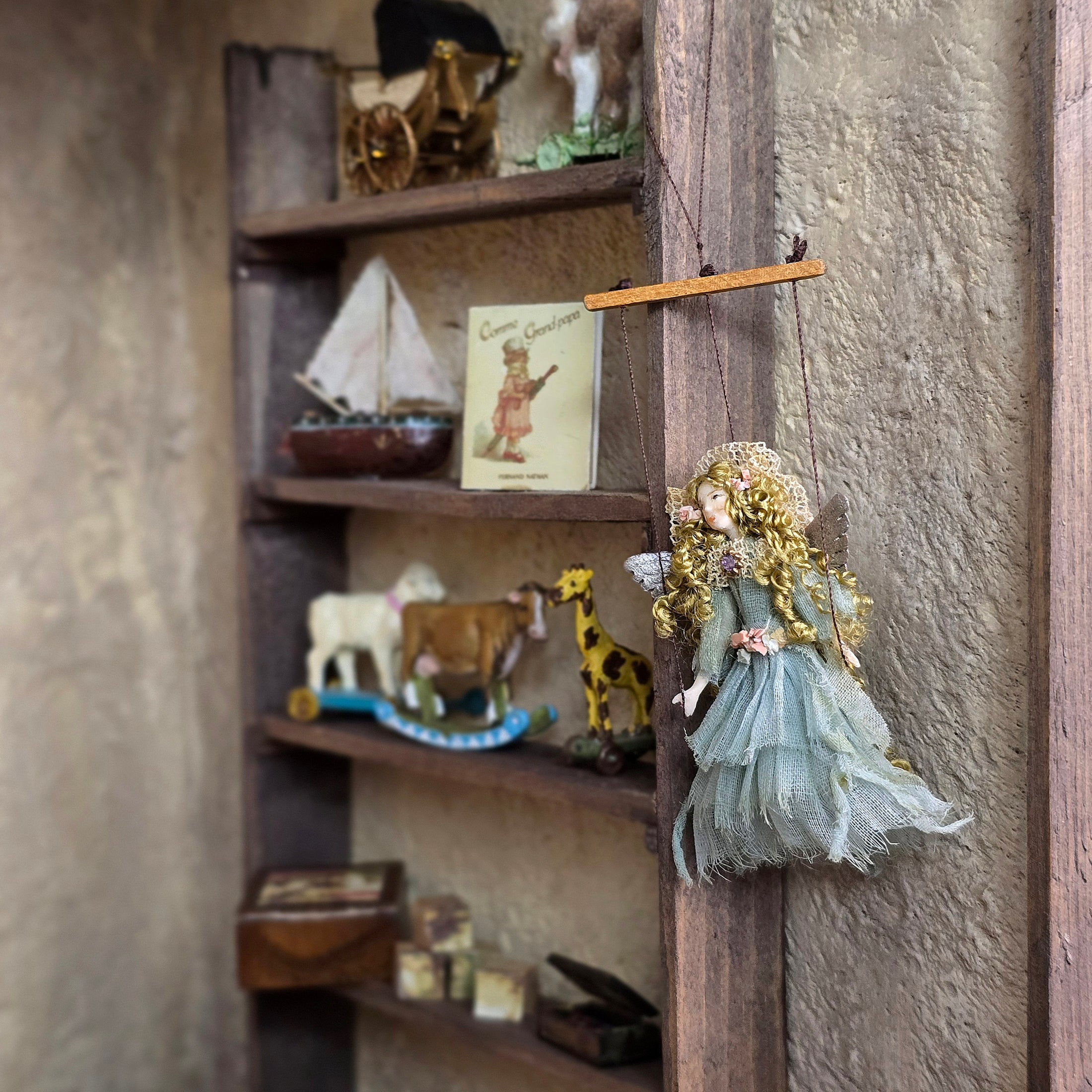 Fairy Wood Nymph Marionette Puppet Doll by Almudena Gonzalez