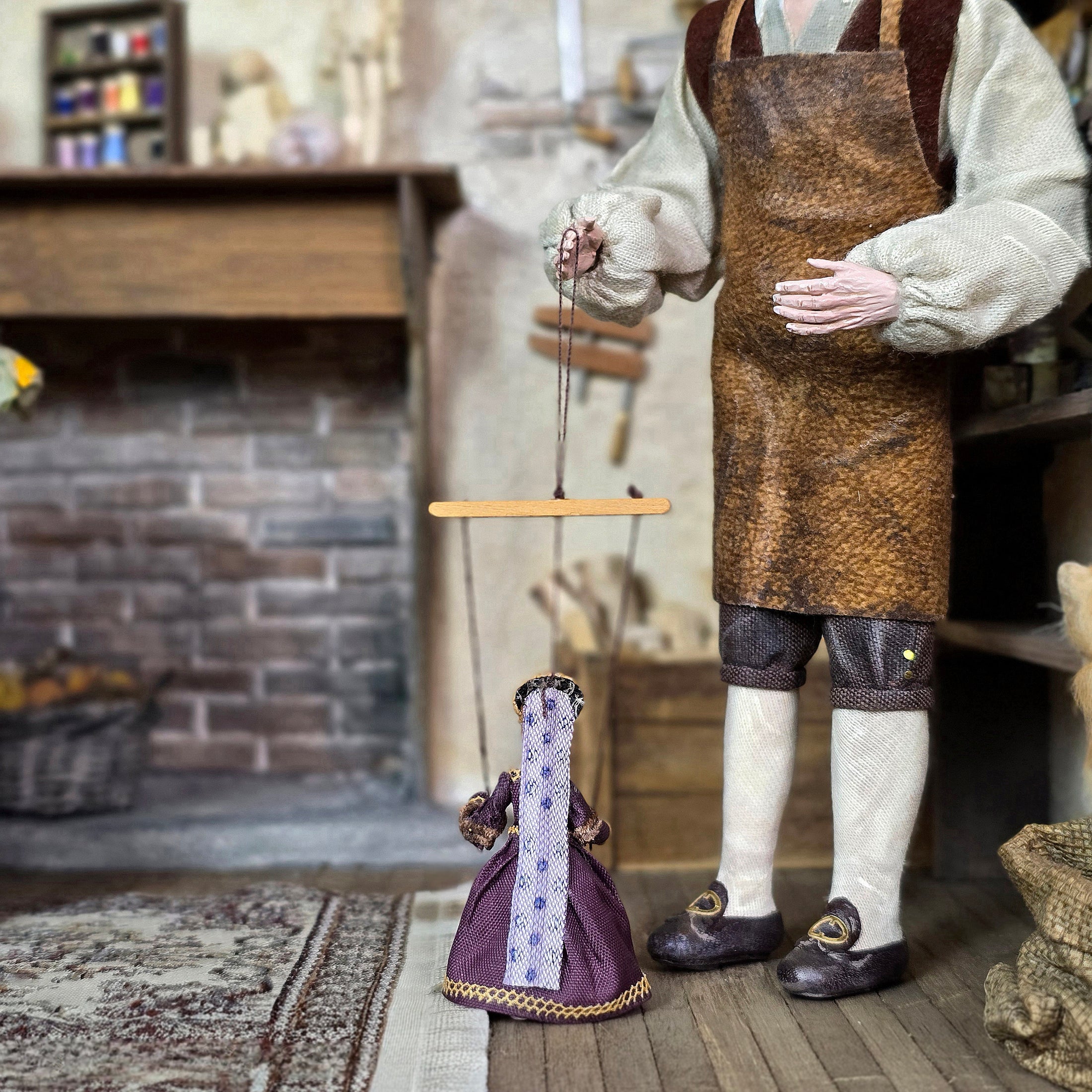 Henry VIII Wife #2 Anne Boleyn Marionette Puppet by Almudena Gonzalez