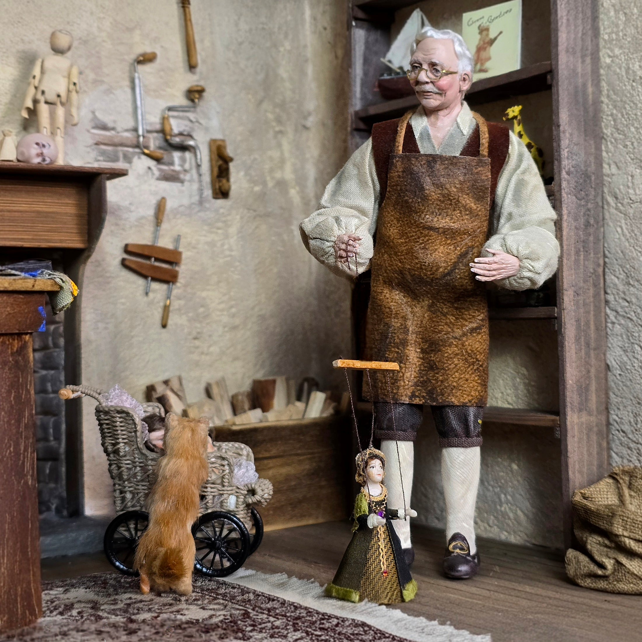 Henry VIII Wife #6 Catherine Parr Marionette Puppet Doll by Almudena Gonzalez