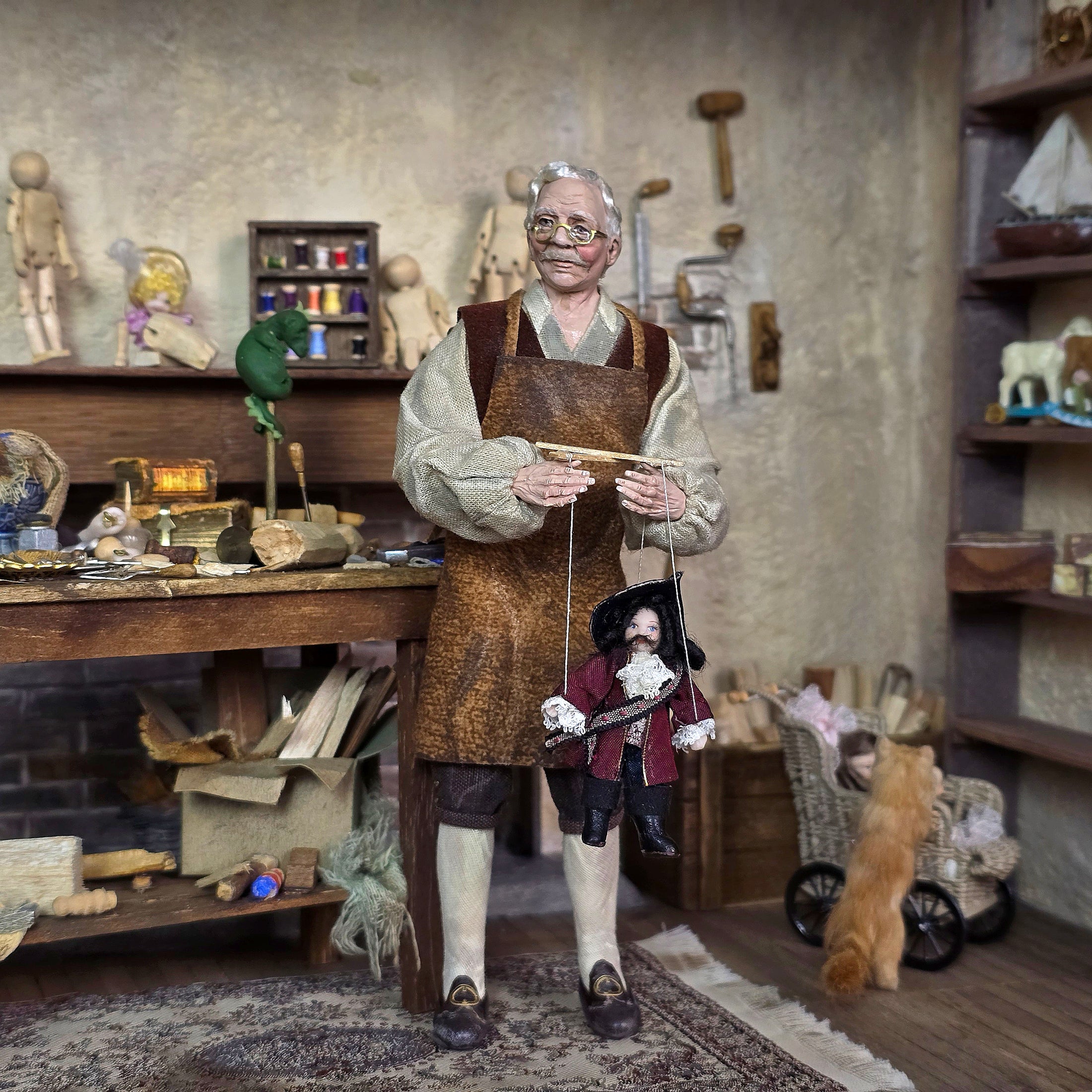 Storybook Pirate Marionette Puppet by Loretta Kasza 1:12
