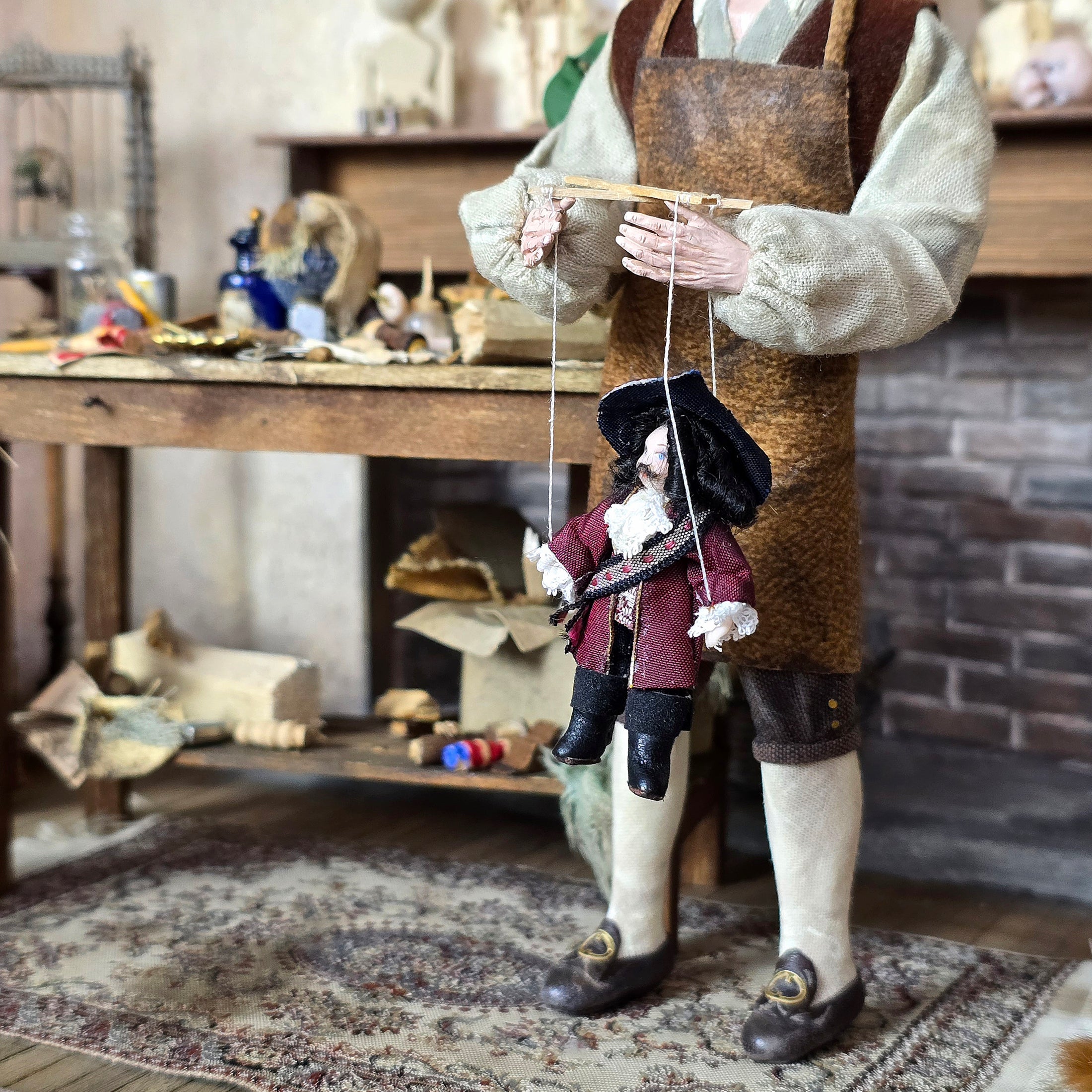 Storybook Pirate Marionette Puppet by Loretta Kasza 1:12