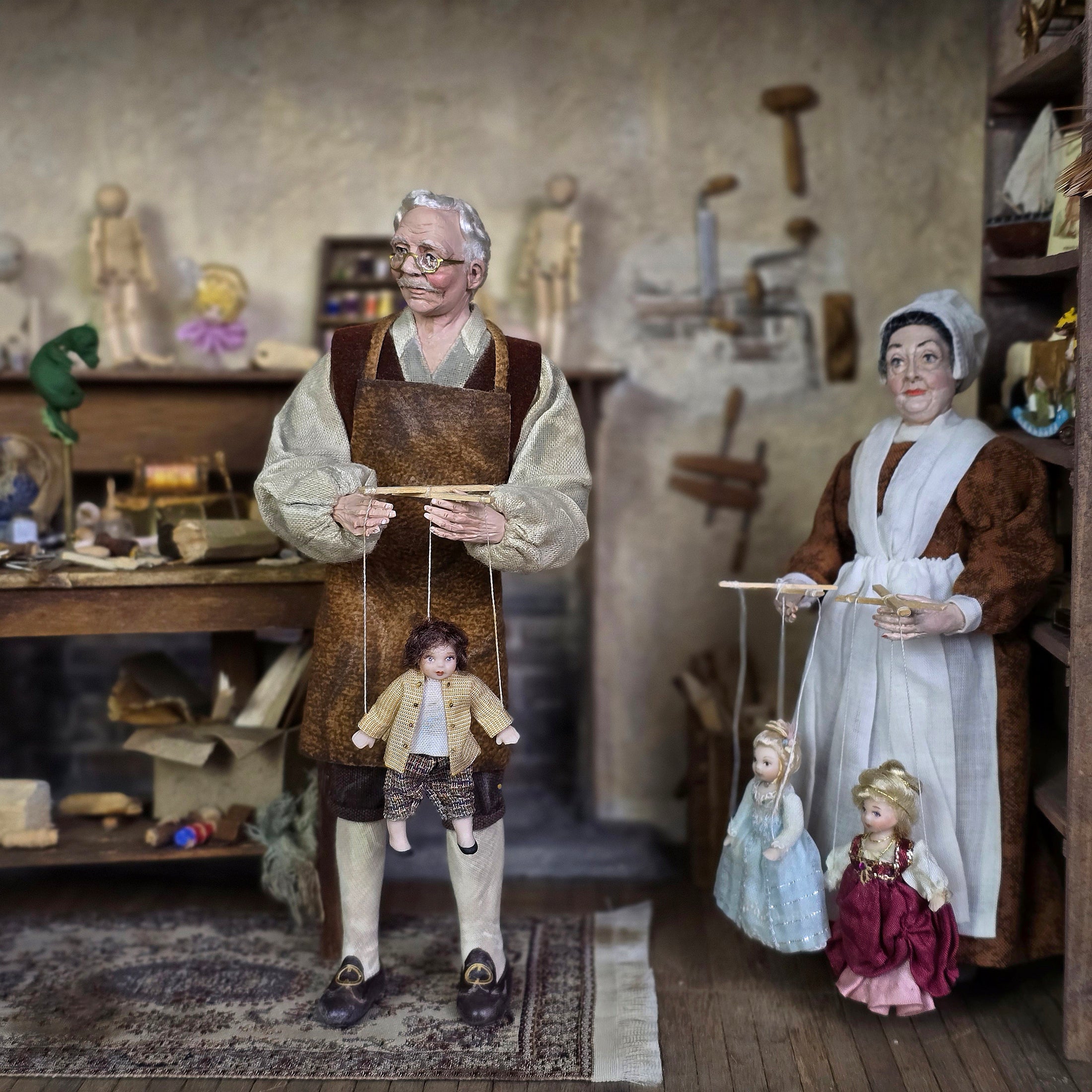 Storybook Village Boy Marionette Puppet by Loretta Kasza