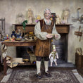 Load image into Gallery viewer, Egyptian Pharaoh Marionette Puppet Doll by Loretta Kasza 1:12
