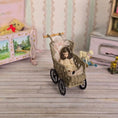 Load image into Gallery viewer, Peggie Taylor Victorian Wicker Baby Pram with Clay Doll for Nursery
