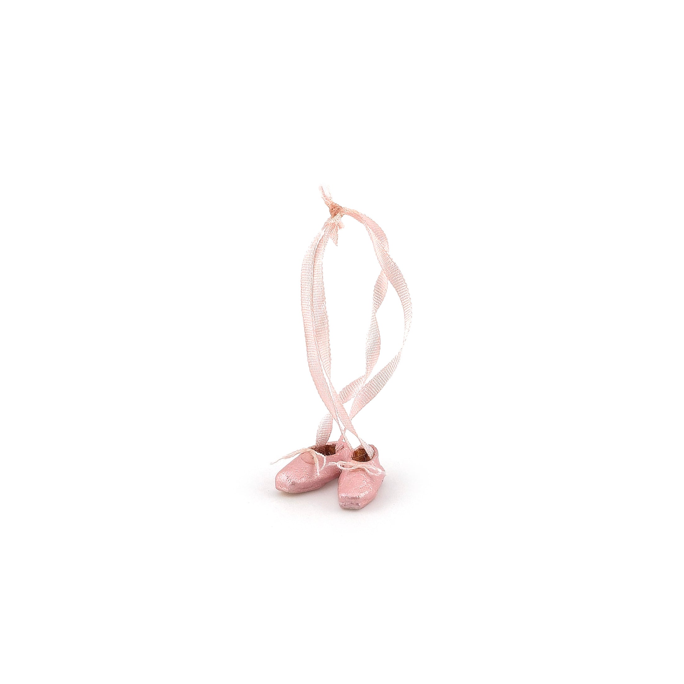 The Doll's Cobbler Pink Ballet Pointe Shoes for Hanging Display