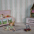 Load image into Gallery viewer, Valerie Casson Dapple Gray Horse Pull Toy Hand Painted Metal
