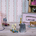 Load image into Gallery viewer, Hand Painted Sweet Lamb Pull Toy for Dollhouse Nursery
