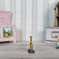 Load image into Gallery viewer, Painted Metal Primitive Folk Art Giraffe Pull Toy for Nursery
